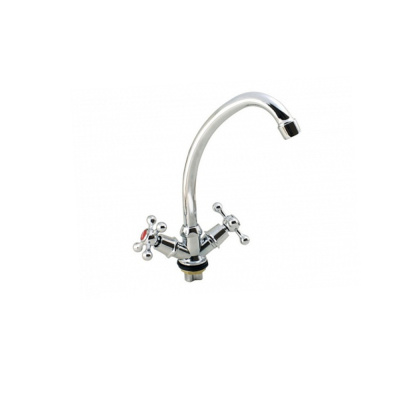 Смеситель кух керам.кран-букса FRAP руч/крест,хром !!! упак 2шт !!! F4008 