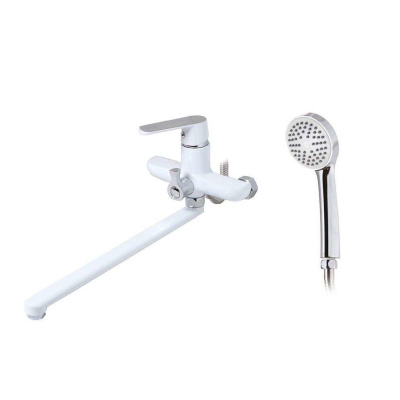 Смеситель ванн шар FRAP встр/диверт,бел/хром F2231