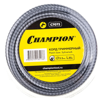 Корд трим.CHAMPION Platin Saw 3.5мм*35м (зубчатый)