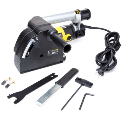 Штроборез 150мм, 1600Вт, 7000об/мин, плавный пуск, константная эл-ка, кейс, Hanskonner