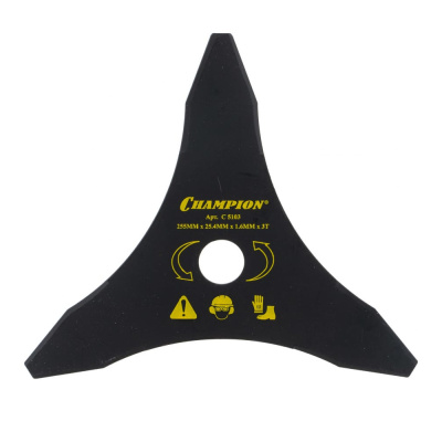 Нож для жесткой травы 3/255/25,4 (тип B) (125R,235R,FS80,85,100,120,FR85,350,450),CHAMPION