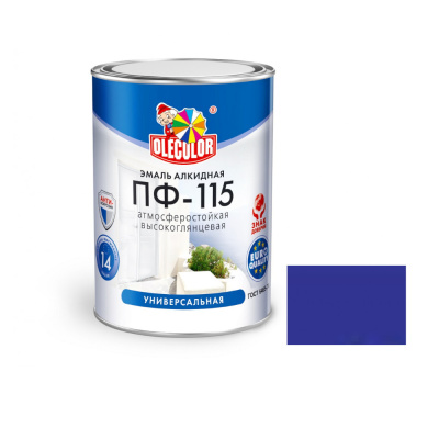 Эмаль ПФ-115 синяя алк. (0,5кг) OLECOLOR