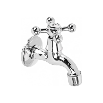 Кран водоразборный кор. излив, вентильный, с аэратором, 1/2", цинк FRESSO 