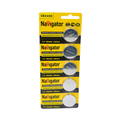 Элемент питания Navigator CR2450 BL5