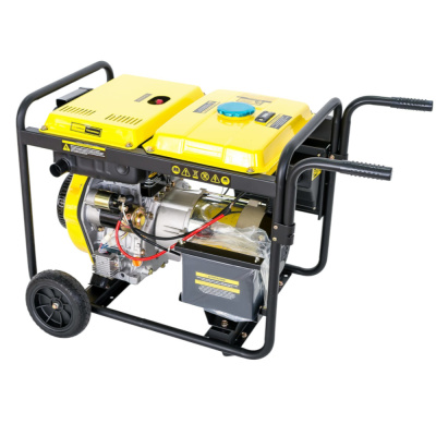 Генератор диз. CHAMPION  DG6501E (5/5,5кВт 8,9лс 12,5л 12V 99кг эл.стартер, колеса, счетчик)