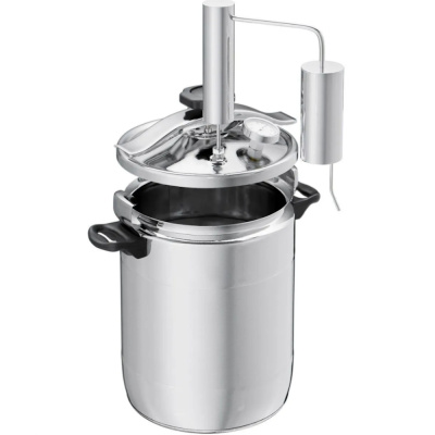 Дистиллятор домашний "Первач" Супер-Элит 14Т, 14л, ДВОЙНОЕ КАПСУЛЬНОЕ ДНО, термометр, клапан избыт.