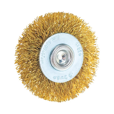 Щетка дисковая для дрели, проволока витая стальная латунированная 0.3 мм, Профессионал ЗУБР  38 мм 
