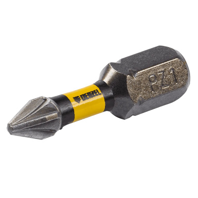 Бита торсионная PZ1x25 мм, лазерная обработка шлица, сталь S2.// Denzel