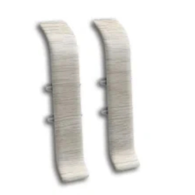 Угол для плинтуса 55мм "Идеал Классик" Ясень / 251 соединительный										