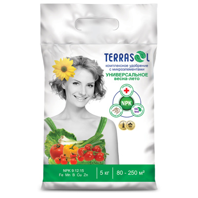 Удобрение сухое Террасол минеральное Весна-Лето  тукосмесь с микроэлементами 5 кг