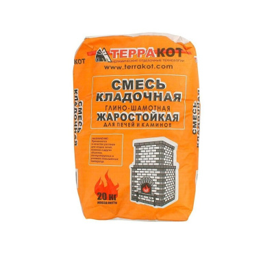 Смесь кладочная  Жаростойкая "Терракот" (глино-шамотная) 20кг
