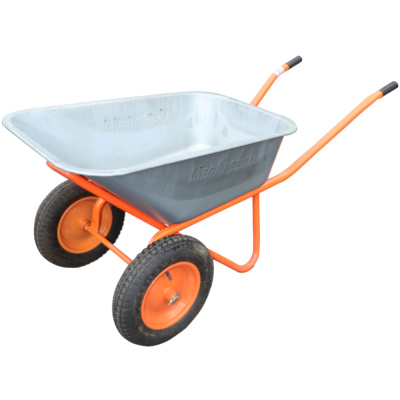 Тачка строительная двухколёсная MegArsenal 110л 200кг пневмоколесо 3,25-8 D20 (комплект)