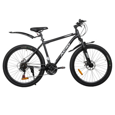 Велосипед 26" ACID F 600 D Black Flat/Silver 2026 (19")