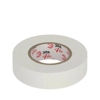 Изолента PRO PRO150WHITE ПВХ профессиональная 19мм х 20м 150 мкм, белая ЭРА