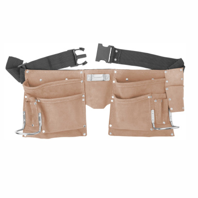 Пояс для инструмента, кожа, 11 отделений, 2 петли для инструмента