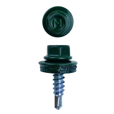 Саморез кровельный Daxmer 5,5х25 RAL 6005 сверло №3 (250 шт)