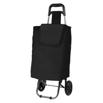 Сумка-тележка хозяйственная на колесах 20 кг, черная, PERFECTO LINEA