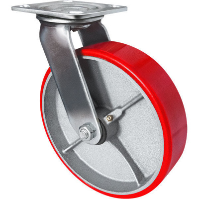 Опора поворотная колесная б/г полиуретан ф200