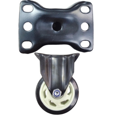 Колесо черн. рез.  неповорот. 100мм