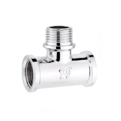 Тройник 1/2 г/ш/г хром