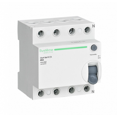 Выключатель дифференциального тока (ВДТ) 40А 4P 30мА Тип-AC 400ВCity9 Set 