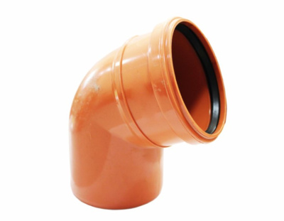 Отвод 110 х 67 рыжий с кольцом