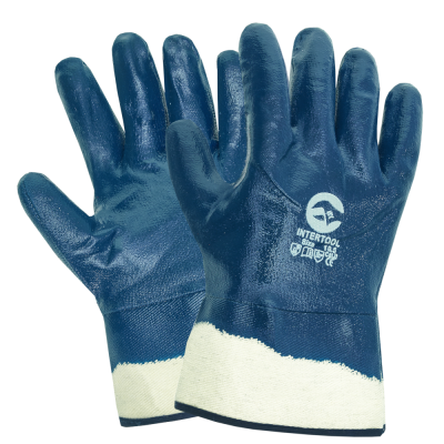 Перчатки хб с полным нитриловым покрыт.манжет крага 1/120 XL