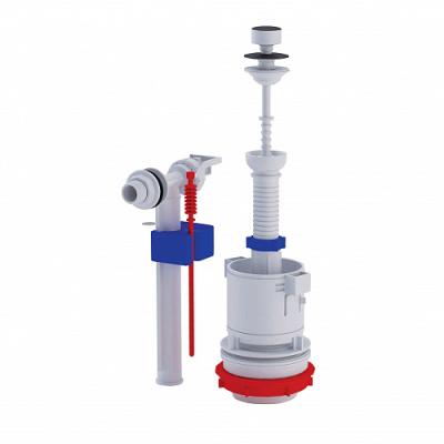 Набор арматуры с боковой подводкой 1/2" металлизир. ручка ШТОК эконом 