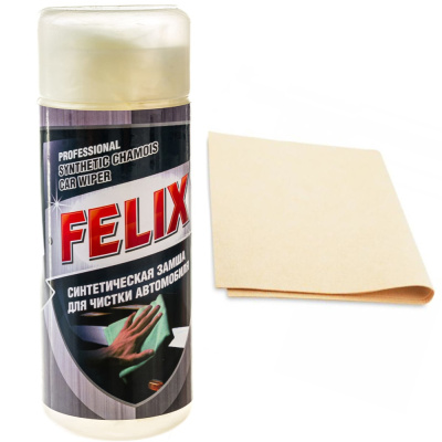 Замша синтетич. Felix для чистки автомобуля тубус