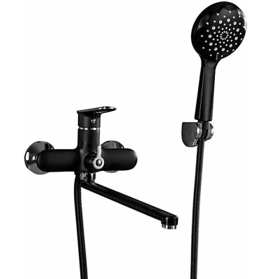 Смеситель для раковины чёрный/хром F2249-6