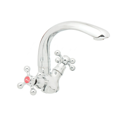 Смеситель кух керам.кран-букса FRAP руч/крест,хром F4408