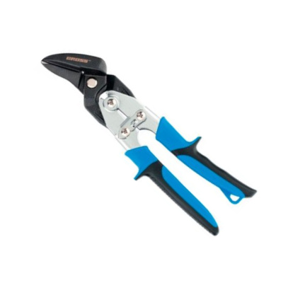 Ножницы по металлу"PIRANHA",усиленные,255 мм,прямой и правый рез,сталь-СrMo,двухкомп.рукоятки//GROSS