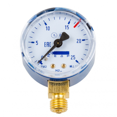 МАНОМЕТР 50 мм, ТИП - ТМ-210Р, М12х1,5 (снизу), 0-2,5MPa, кл ТМ-210Р.00(0-2,5MPa)M12х1,5.2,5. О2 ЗП 