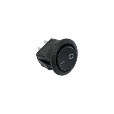Выключатель клавишный круглый 250V 6А (2с) ON-OFF черный  (RWB-212, SC-214, MRS-102-8)  (10/3 REXANT