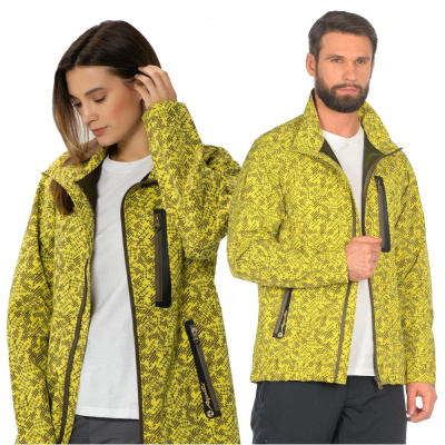 Куртка Aquatic унисекс КС-05ЛД (soft shell, цвет: lime digital, размер: 48-50)