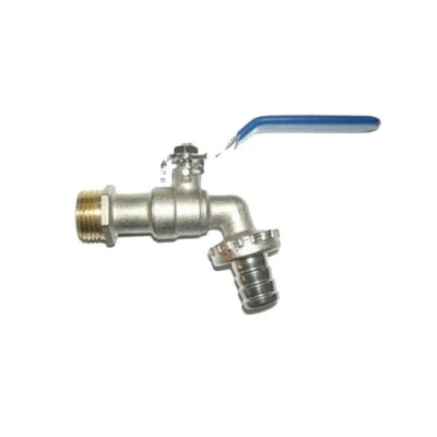 Кран с носиком никель 3/4