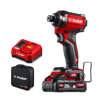 Винтоверт бесщеточный ударный ЗУБР  20 В, 180 Н·м, 1 АКБ LMS (2 А·ч), сумка (ВБУ-180-21)
