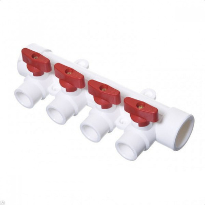 Коллектор PPR 40х20, 4 выхода (1/50) ViEiR