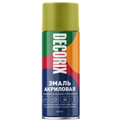 Эмаль аэрозольная универсальная DECORIX, 520, оливковый