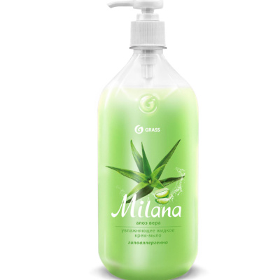 Крем-мыло жидкое Milana алоэ вера с дозатором (флакон 1000мл)