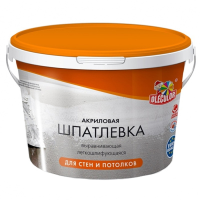 Шпатлевка для стен и потолков акр 3,5кг OLECOLOR