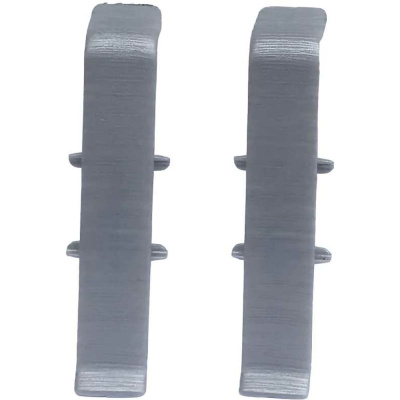 Угол для плинтуса 70мм "Деконика" Алюминий / 186 соединительный										