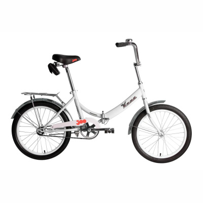 Велосипед KAMA 20 (20" 1 ск. рост. 14" скл.) белый/серебристый