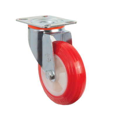 Колесо  полиуретановое поворотное  80 мм ( EM01 ZKP 80 ), диск-полиамид