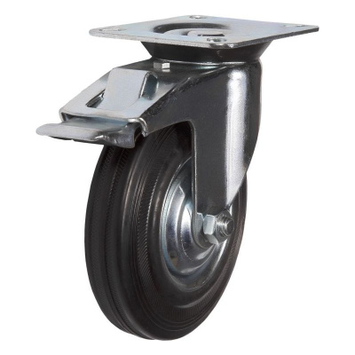 Опора поворотная колесная с торм. ф160