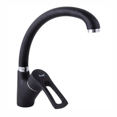 Смеситель для кухни F4166-7 высокий поворотный излив черный FRAP