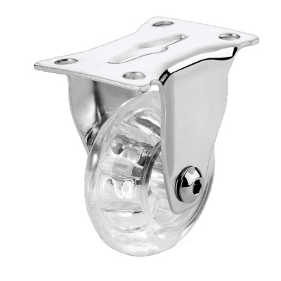 Колесо мебел. неповоротное 35мм  (прозрачный PVC)