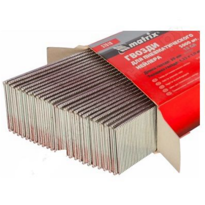 Гвозди для пнев. нейлера, длина - 35 мм, ширина - 1,25 мм, толщина - 1 мм, 5000 шт.// MATRIX