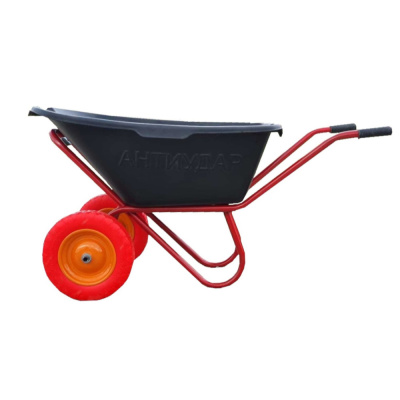 Тачка строительная двухколесная АНТИУДАР (бескамерное колесо)