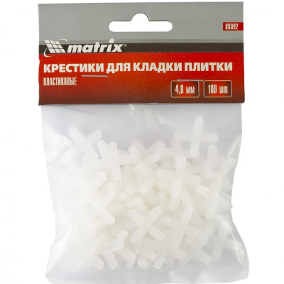 Крестики, 4,0 мм, для кладки плитки, 100 шт.// MATRIX